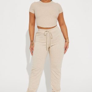 All In Jogger Set - Oatmeal